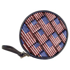 Usa Flag Grunge Pattern Classic 20-cd Wallets by dflcprints