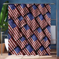 Usa Flag Grunge Pattern Shower Curtain 60  X 72  (medium)  by dflcprints