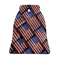 Usa Flag Grunge Pattern Ornament (bell) by dflcprints