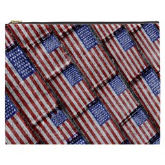 Usa Flag Grunge Pattern Cosmetic Bag (xxxl)  by dflcprints