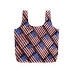 Usa Flag Grunge Pattern Full Print Recycle Bags (S)  Front