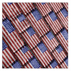 Usa Flag Grunge Pattern Large Satin Scarf (square) by dflcprints