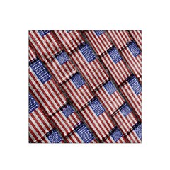 Usa Flag Grunge Pattern Satin Bandana Scarf by dflcprints