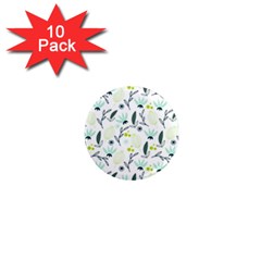 Hand Drawm Seamless Floral Pattern 1  Mini Magnet (10 Pack)  by TastefulDesigns