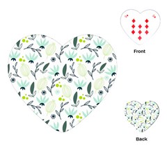 Hand Drawm Seamless Floral Pattern Playing Cards (heart)  by TastefulDesigns