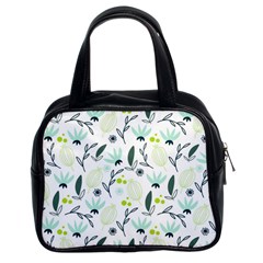 Hand Drawm Seamless Floral Pattern Classic Handbags (2 Sides) by TastefulDesigns