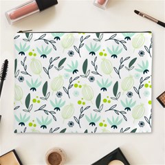 Hand Drawm Seamless Floral Pattern Cosmetic Bag (xl) by TastefulDesigns