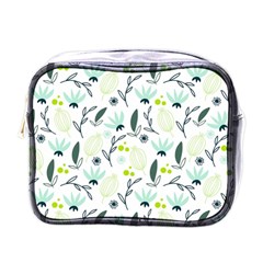 Hand Drawm Seamless Floral Pattern Mini Toiletries Bags by TastefulDesigns