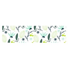 Hand Drawm Seamless Floral Pattern Satin Scarf (oblong) by TastefulDesigns