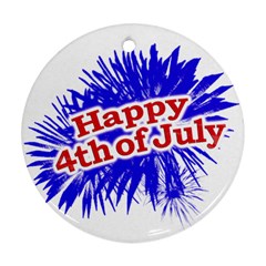 Happy 4th Of July Graphic Logo Ornament (round) by dflcprints