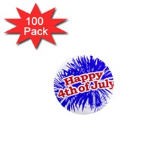 Happy 4th Of July Graphic Logo 1  Mini Magnets (100 Pack)  by dflcprints