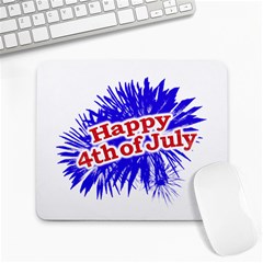 Happy 4th Of July Graphic Logo Large Mousepads by dflcprints