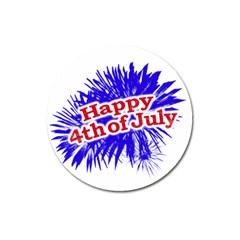 Happy 4th Of July Graphic Logo Magnet 3  (round) by dflcprints