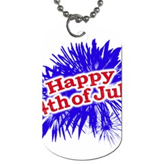 Happy 4th Of July Graphic Logo Dog Tag (one Side) by dflcprints