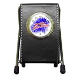 Happy 4th Of July Graphic Logo Pen Holder Desk Clocks Front