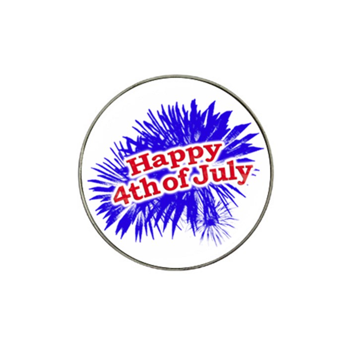 Happy 4th Of July Graphic Logo Hat Clip Ball Marker (4 pack)