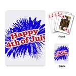 Happy 4th Of July Graphic Logo Playing Card Back