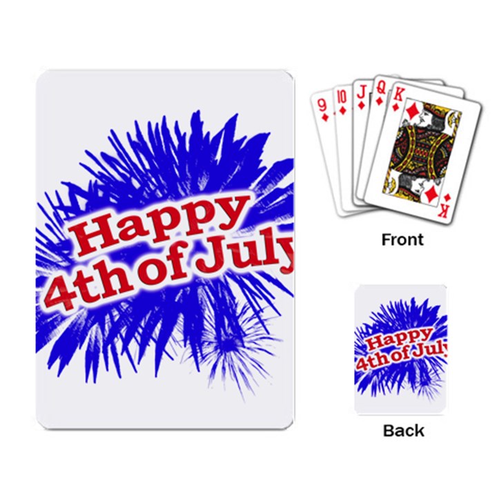 Happy 4th Of July Graphic Logo Playing Card