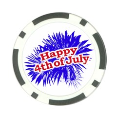 Happy 4th Of July Graphic Logo Poker Chip Card Guard by dflcprints