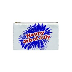 Happy 4th Of July Graphic Logo Cosmetic Bag (small)  by dflcprints