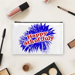 Happy 4th Of July Graphic Logo Cosmetic Bag (medium)  by dflcprints