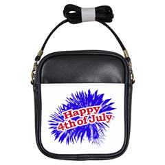 Happy 4th Of July Graphic Logo Girls Sling Bags by dflcprints