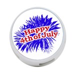 Happy 4th Of July Graphic Logo 4-Port USB Hub (One Side) Front