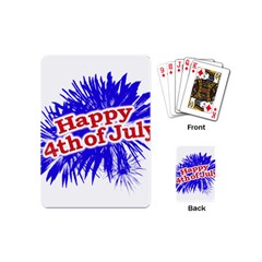 Happy 4th Of July Graphic Logo Playing Cards (mini)  by dflcprints