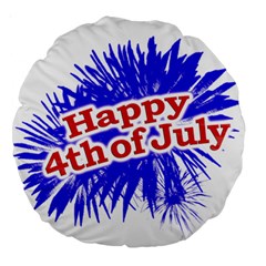 Happy 4th Of July Graphic Logo Large 18  Premium Round Cushions by dflcprints