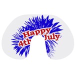 Happy 4th Of July Graphic Logo Travel Neck Pillows Front