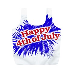 Happy 4th Of July Graphic Logo Full Print Recycle Bags (m)  by dflcprints