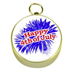 Happy 4th Of July Graphic Logo Gold Compasses by dflcprints