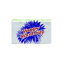 Happy 4th Of July Graphic Logo Cosmetic Bag (xs) by dflcprints