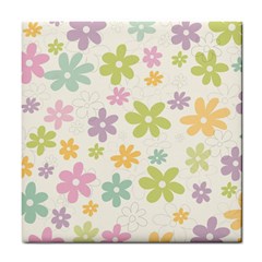 Beautiful Spring Flowers Background Tile Coasters by TastefulDesigns