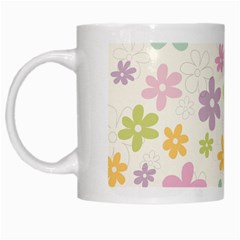 Beautiful Spring Flowers Background White Mugs by TastefulDesigns