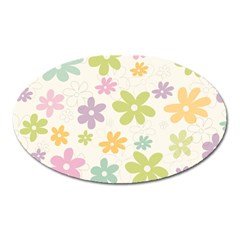 Beautiful Spring Flowers Background Oval Magnet by TastefulDesigns