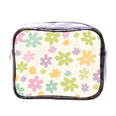 Beautiful Spring Flowers Background Mini Toiletries Bags by TastefulDesigns