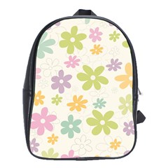 Beautiful Spring Flowers Background School Bags (xl)  by TastefulDesigns