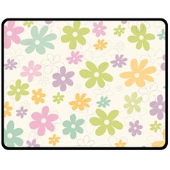 Beautiful Spring Flowers Background Double Sided Fleece Blanket (medium)  by TastefulDesigns