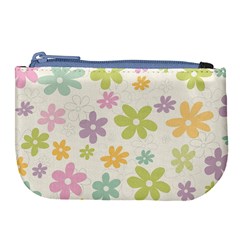 Beautiful Spring Flowers Background Large Coin Purse by TastefulDesigns