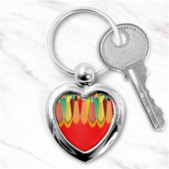 Colors On Red Key Chains (heart)  by linceazul