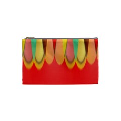 Colors On Red Cosmetic Bag (small)  by linceazul