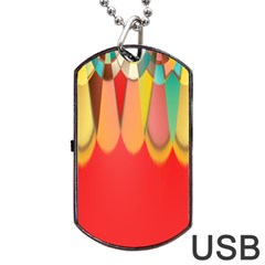 Colors On Red Dog Tag Usb Flash (one Side) by linceazul