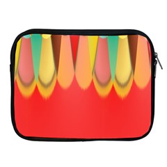 Colors On Red Apple Ipad 2/3/4 Zipper Cases by linceazul