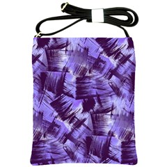 Purple Paint Strokes Shoulder Sling Bags