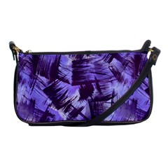 Purple Paint Strokes Shoulder Clutch Bags by KirstenStar