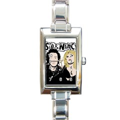 Sid And Nancy Rectangle Italian Charm Watch by Valentinaart