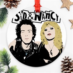 Sid And Nancy Ornament (round) by Valentinaart