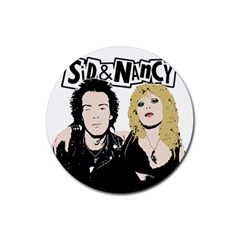 Sid And Nancy Rubber Round Coaster (4 Pack)  by Valentinaart