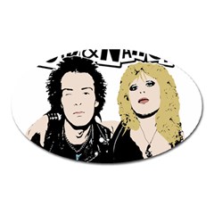 Sid And Nancy Oval Magnet by Valentinaart